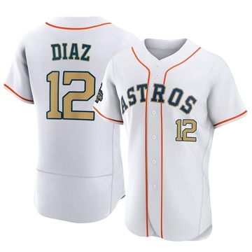 Aledmys Diaz Men's Authentic Houston Astros Gold White 2023 Collection Jersey