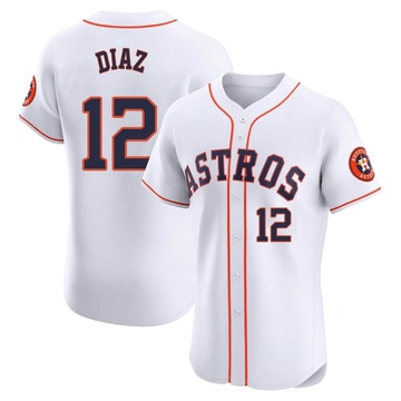 Aledmys Diaz Men's Elite Houston Astros White Home Jersey