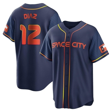 Aledmys Diaz Men's Replica Houston Astros Navy 2022 City Connect Jersey