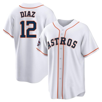 Aledmys Diaz Men's Replica Houston Astros White 2022 World Series Champions Home Jersey