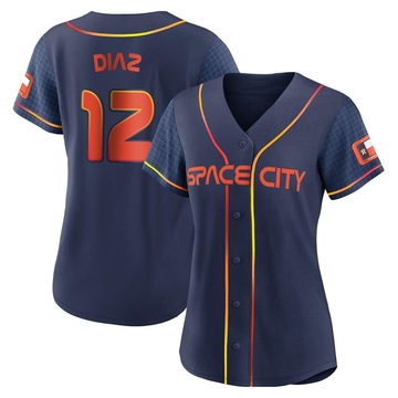 Aledmys Diaz Women's Authentic Houston Astros Navy 2022 City Connect Jersey