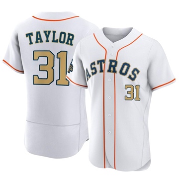 Andrew Taylor Men's Authentic Houston Astros Gold White 2023 Collection Jersey