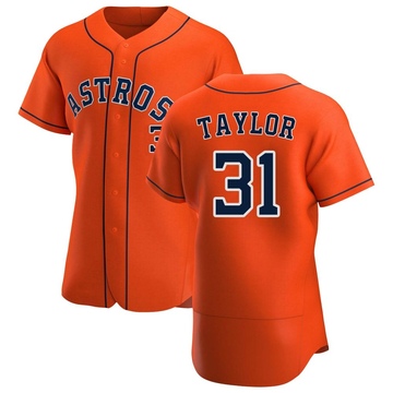 Andrew Taylor Men's Authentic Houston Astros Orange Alternate Jersey