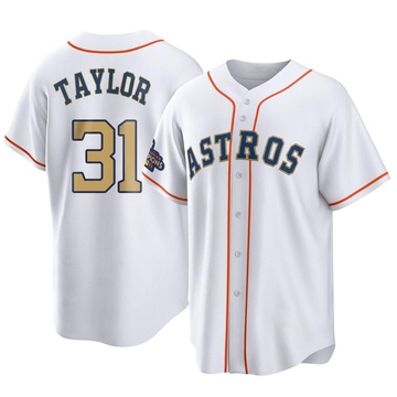 Andrew Taylor Men's Replica Houston Astros Gold White 2023 Collection Jersey