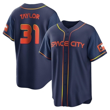 Andrew Taylor Men's Replica Houston Astros Navy 2022 City Connect Jersey