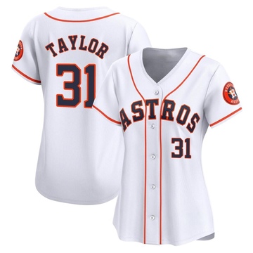 Andrew Taylor Women's Limited Houston Astros White Home Jersey