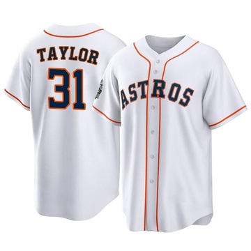 Andrew Taylor Youth Replica Houston Astros White 2022 World Series Home Jersey