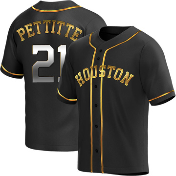 Andy Pettitte Men's Replica Houston Astros Black Golden Alternate Jersey