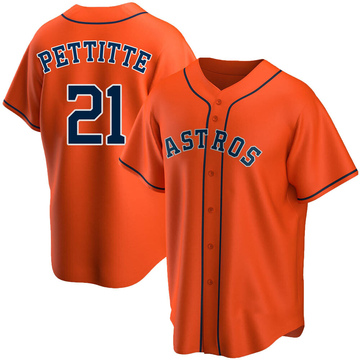 Andy Pettitte Men's Replica Houston Astros Orange Alternate Jersey