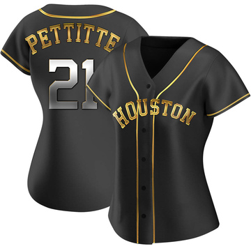 Andy Pettitte Women's Replica Houston Astros Black Golden Alternate Jersey