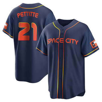 Andy Pettitte Youth Replica Houston Astros Navy 2022 City Connect Jersey