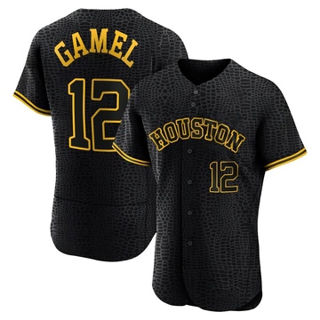 Ben Gamel Men's Authentic Houston Astros Black Snake Skin City Jersey