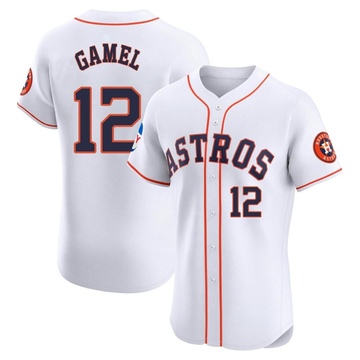 Ben Gamel Men's Elite Houston Astros White Home Patch Jersey