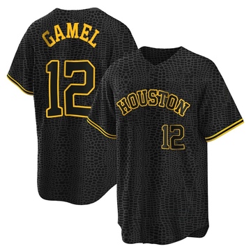 Ben Gamel Men's Replica Houston Astros Black Snake Skin City Jersey