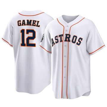 Ben Gamel Men's Replica Houston Astros White 2022 World Series Home Jersey