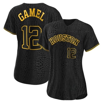 Ben Gamel Women's Authentic Houston Astros Black Snake Skin City Jersey