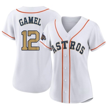 Ben Gamel Women's Authentic Houston Astros Gold White 2023 Collection Jersey