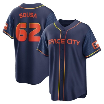 Bennett Sousa Men's Replica Houston Astros Navy 2022 City Connect Jersey