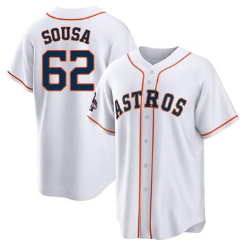 Bennett Sousa Men's Replica Houston Astros White 2022 World Series Champions Home Jersey