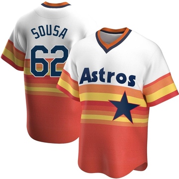 Bennett Sousa Men's Replica Houston Astros White Home Cooperstown Collection Jersey