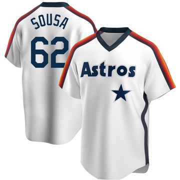 Bennett Sousa Men's Replica Houston Astros White Home Cooperstown Collection Team Jersey