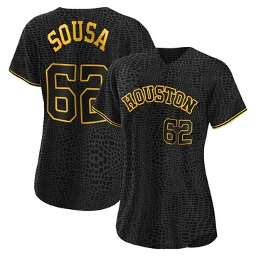 Bennett Sousa Women's Authentic Houston Astros Black Snake Skin City Jersey