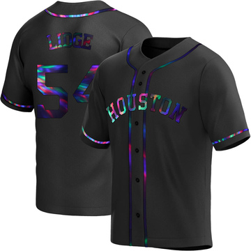 Brad Lidge Men's Replica Houston Astros Black Holographic Alternate Jersey