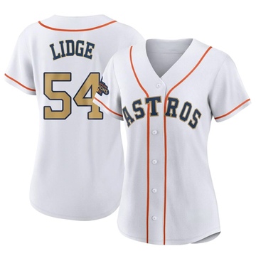 Brad Lidge Women's Authentic Houston Astros Gold White 2023 Collection Jersey