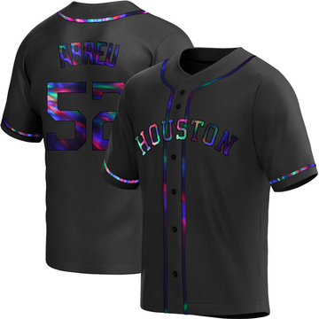 Bryan Abreu Men's Replica Houston Astros Black Holographic Alternate Jersey