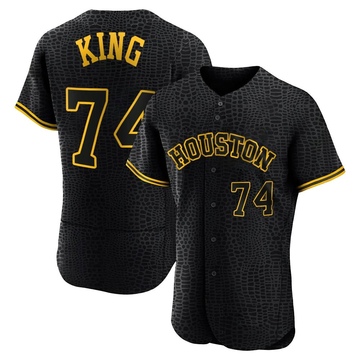 Bryan King Men's Authentic Houston Astros Black Snake Skin City Jersey