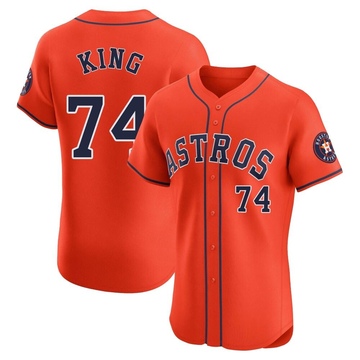 Bryan King Men's Elite Houston Astros Orange Alternate Vapor Premier Jersey