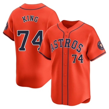 Bryan King Men's Limited Houston Astros Orange Alternate Jersey