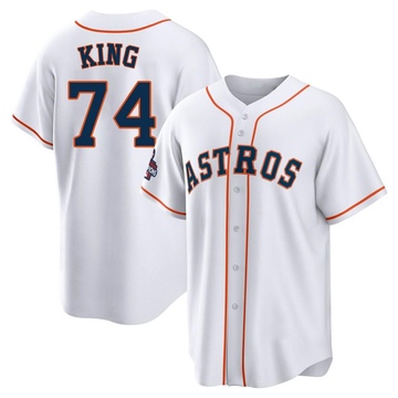 Bryan King Men's Replica Houston Astros White 2022 World Series Champions Home Jersey