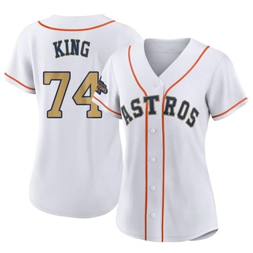 Bryan King Women's Authentic Houston Astros Gold White 2023 Collection Jersey