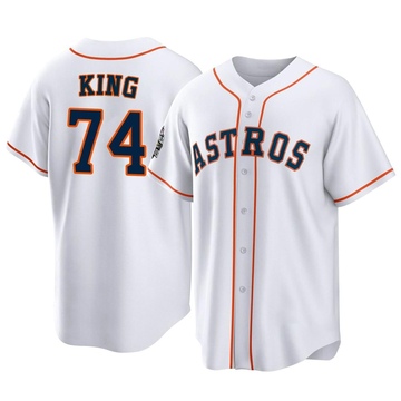 Bryan King Youth Replica Houston Astros White 2022 World Series Home Jersey