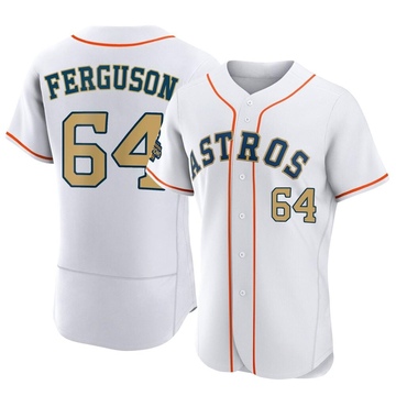 Caleb Ferguson Men's Authentic Houston Astros Gold White 2023 Collection Jersey