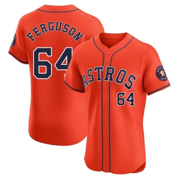 Caleb Ferguson Men's Elite Houston Astros Orange Alternate Vapor Premier Jersey