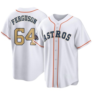 Caleb Ferguson Men's Replica Houston Astros Gold White 2023 Collection Jersey