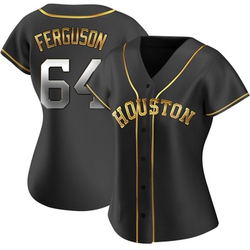 Caleb Ferguson Women's Replica Houston Astros Black Golden Alternate Jersey