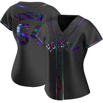 Caleb Ferguson Women's Replica Houston Astros Black Holographic Alternate Jersey