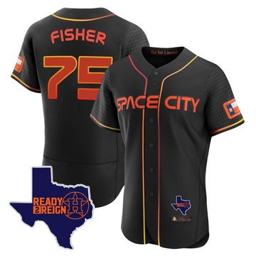 Cameron Fisher Men's Authentic Houston Astros Black 2023 Space City Ready 2 Reign Flex Base Jersey