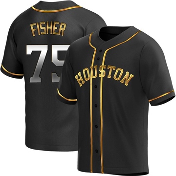 Cameron Fisher Men's Replica Houston Astros Black Golden Alternate Jersey