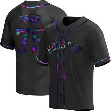 Cameron Fisher Men's Replica Houston Astros Black Holographic Alternate Jersey