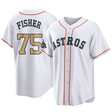 Cameron Fisher Men's Replica Houston Astros Gold White 2023 Collection Jersey