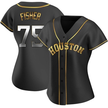 Cameron Fisher Women's Replica Houston Astros Black Golden Alternate Jersey