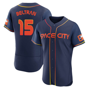 Carlos Beltran Men's Authentic Houston Astros Navy 2022 City Connect Jersey