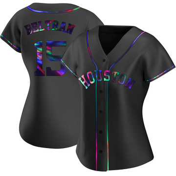 Carlos Beltran Women's Replica Houston Astros Black Holographic Alternate Jersey