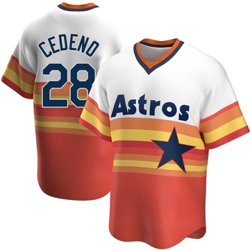 Cesar Cedeno Men's Replica Houston Astros White Home Cooperstown Collection Jersey