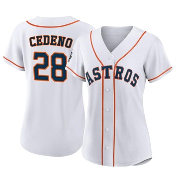 Cesar Cedeno Women's Authentic Houston Astros White 2022 World Series Home Jersey