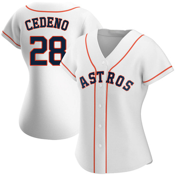 Cesar Cedeno Women's Authentic Houston Astros White Home Jersey